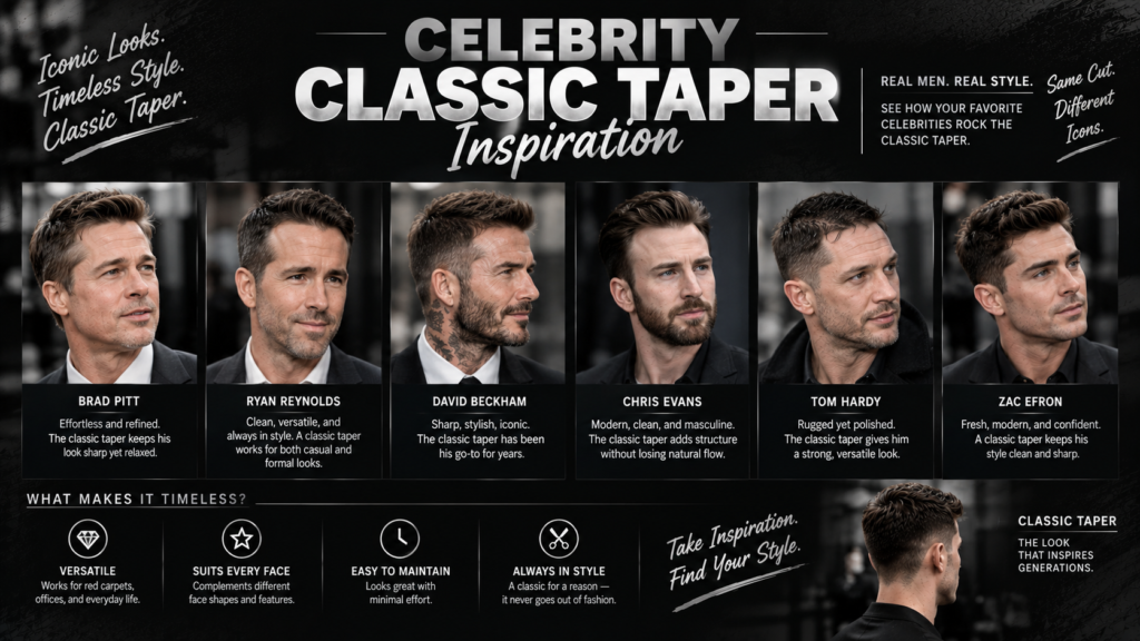 Celebrity Classic Taper Inspiration