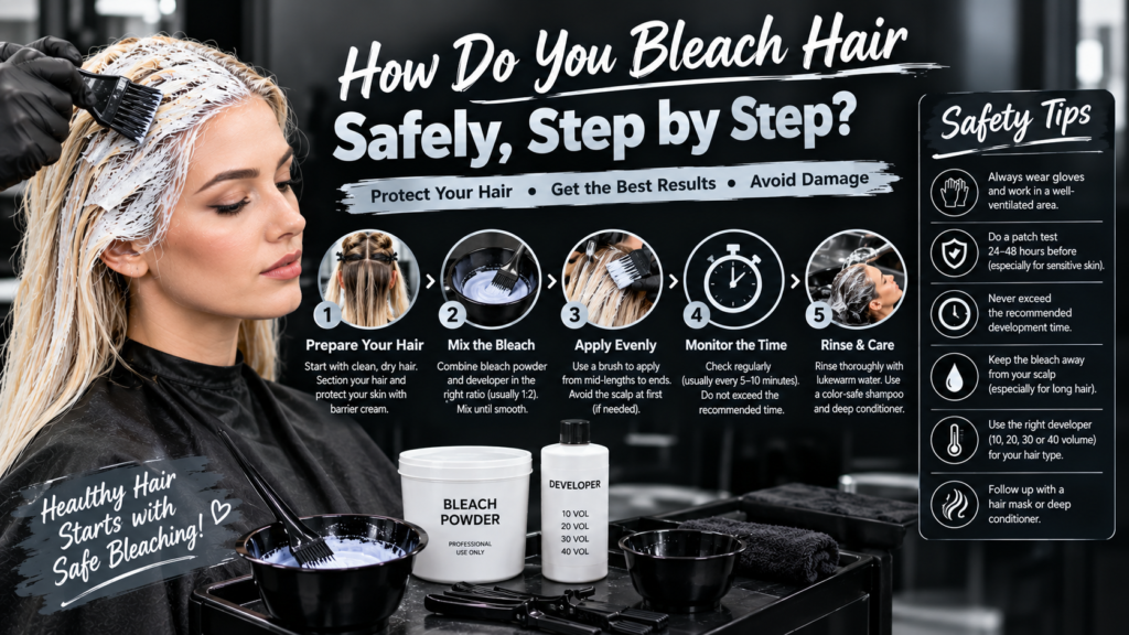 How Do You Bleach Hair Safely, Step by Step
