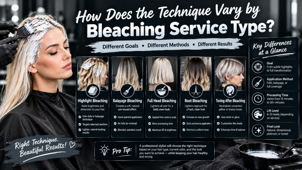 How Does the Technique Vary by Bleaching Service Type