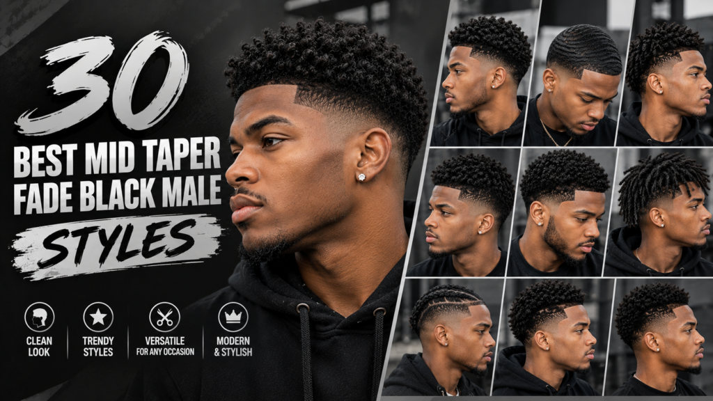 30 Best Mid Taper Fade Black Male Styles