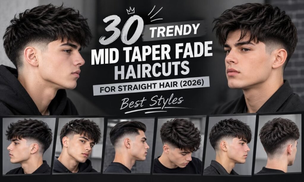 30 Trendy Mid Taper Fade Haircuts for Straight Hair (2026) – Best Styles