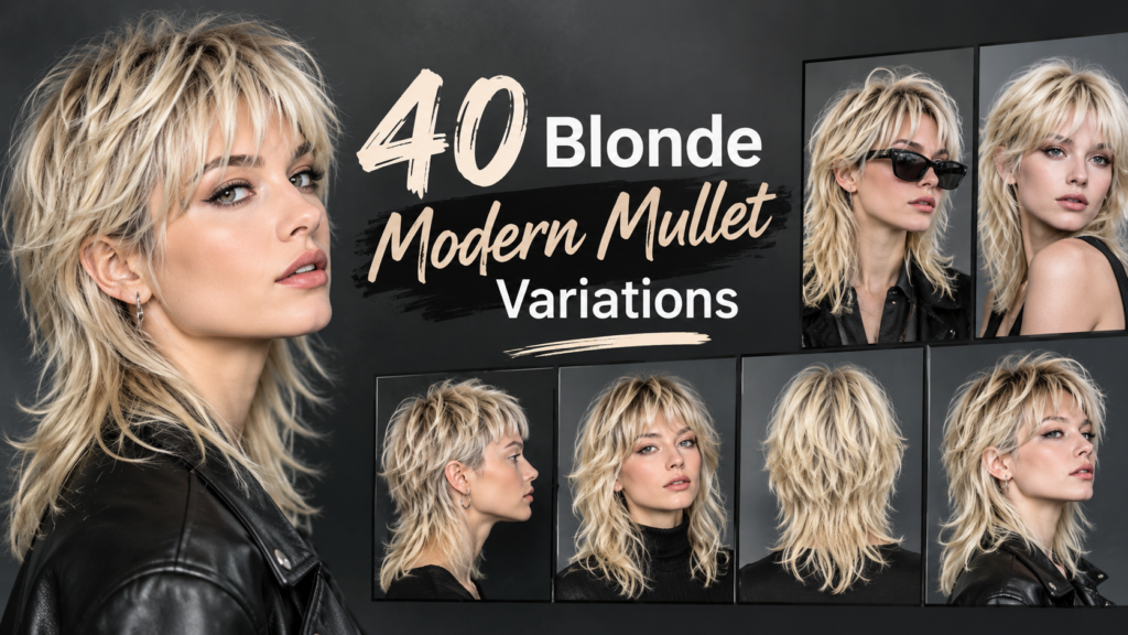40 Blonde Modern Mullet Variations