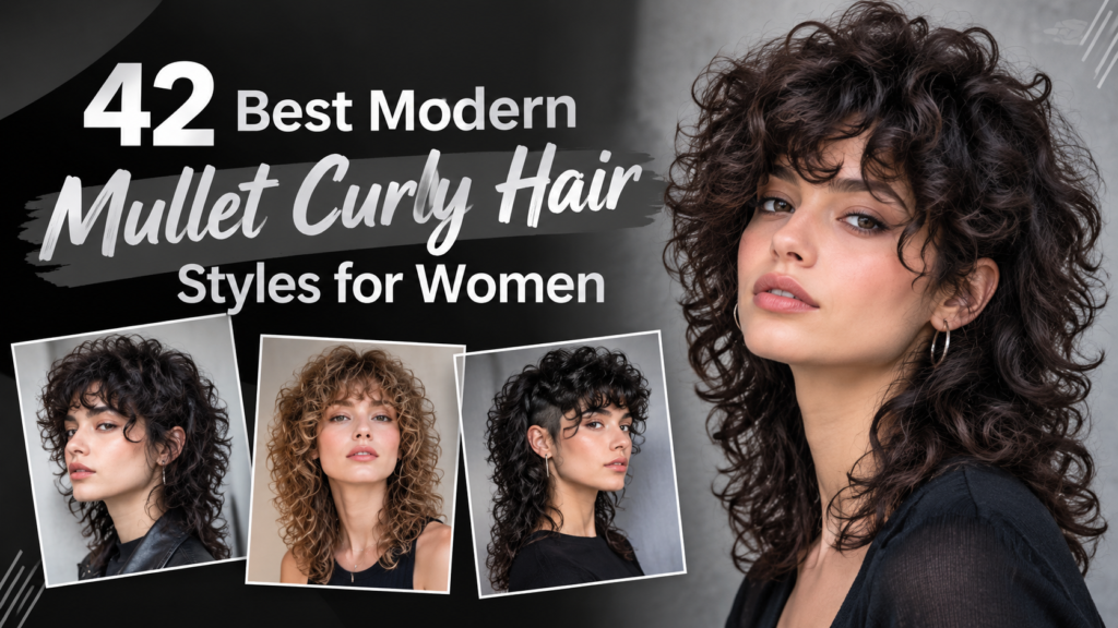42 Best Modern Mullet Curly Hair Styles for Women