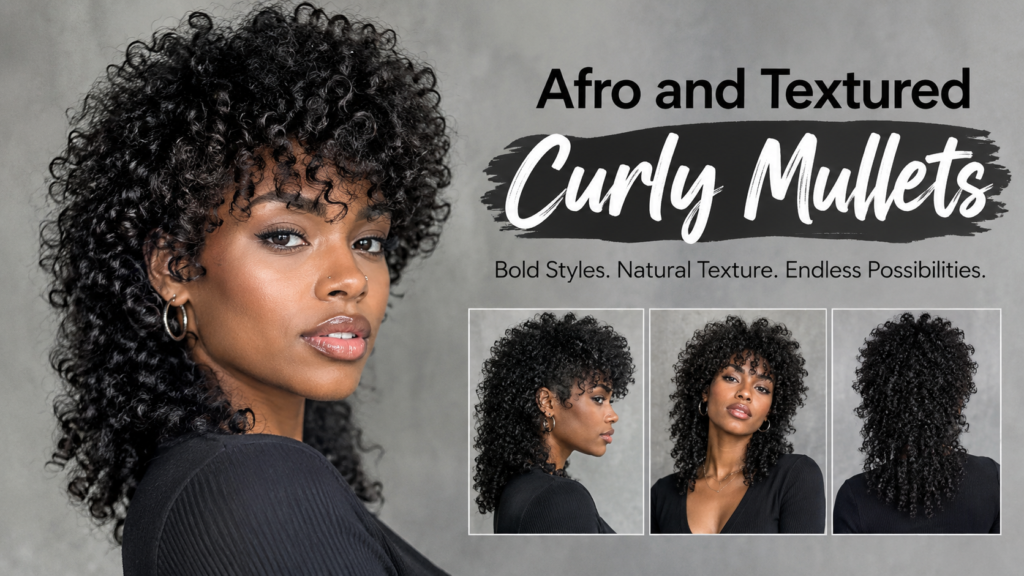 Afro and Textured Curly Mullets