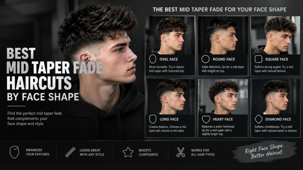 Best Mid Taper Fade Haircuts by Face Shape