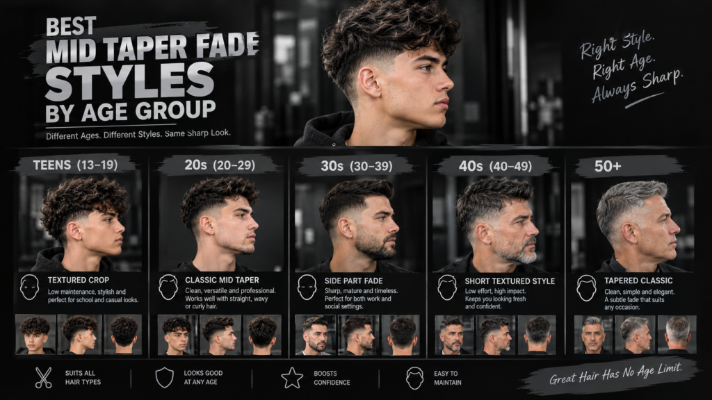 Best Mid Taper Fade Styles by Age Group