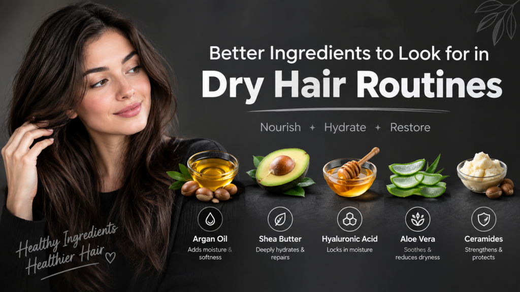 Better Ingredients to Look for in Dry Hair Routines