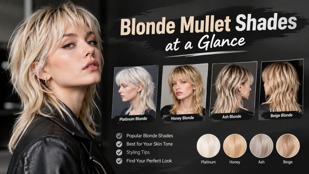 Blonde Mullet Shades at a Glance