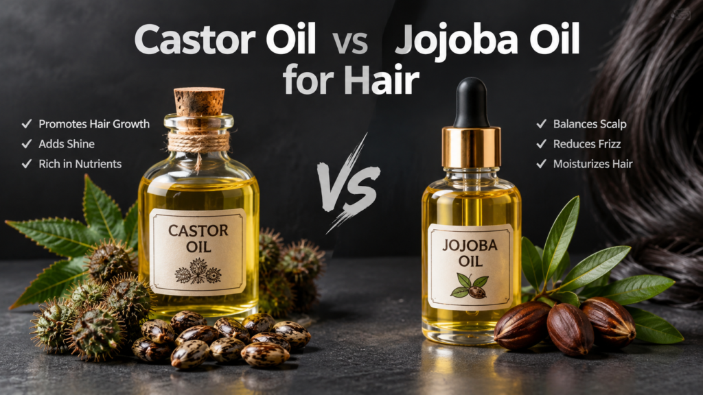 Castor Oil vs Jojoba Oil for Hair