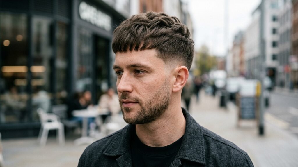 French Crop Low Fade for Fine Hair