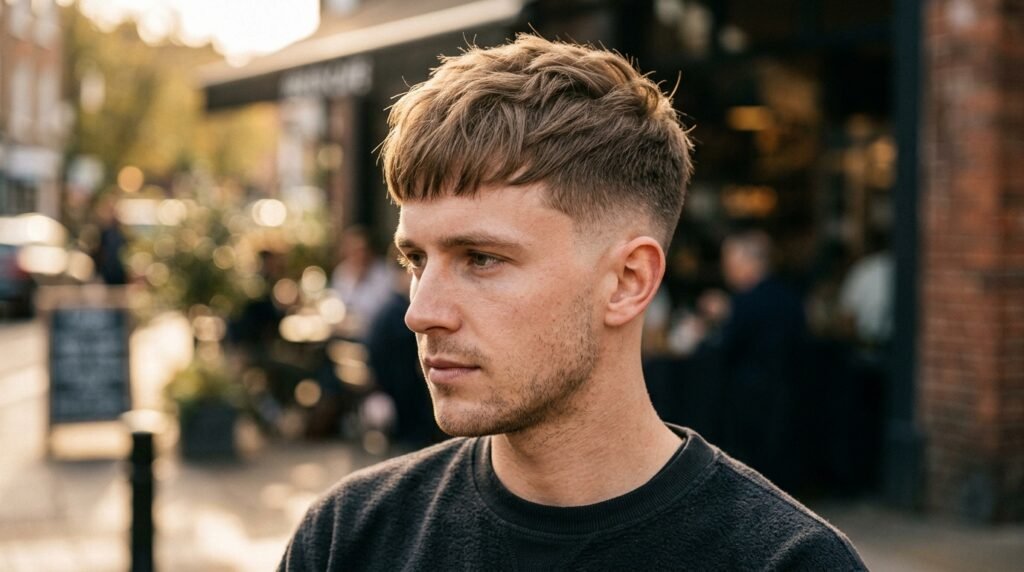 French Crop Low Fade for Thin Hair