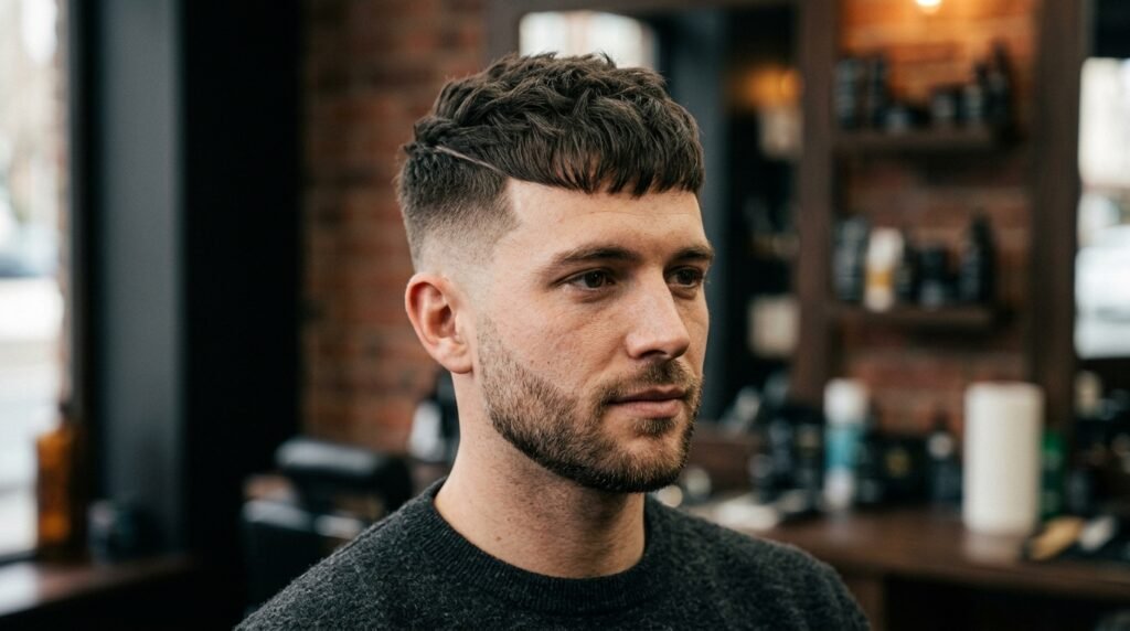 French Crop Low Fade for Wavy Hair