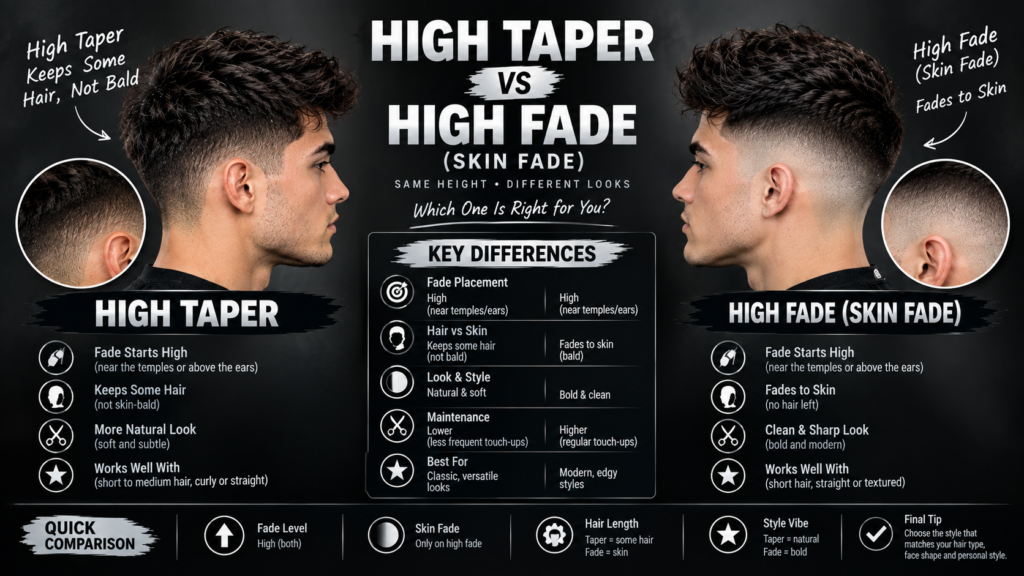 High Taper vs High Fade (Skin Fade)