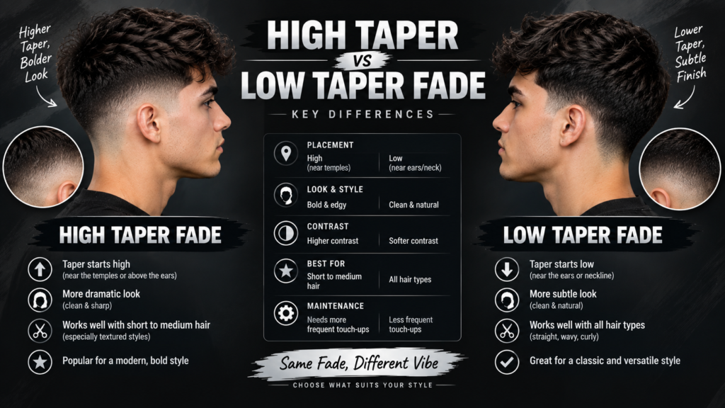 High Taper vs Low Taper Fade