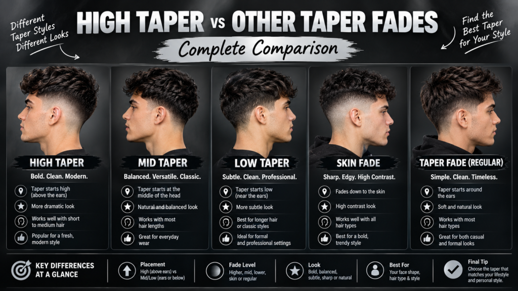 High Taper vs Other Taper Fades Complete Comparison