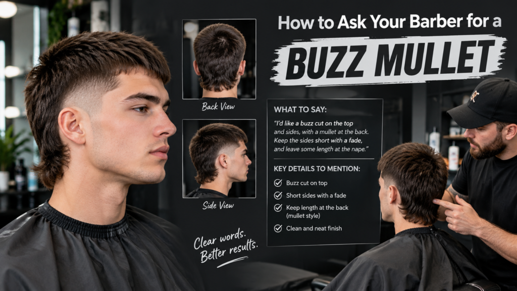 How to Ask Your Barber for a Buzz Mullet