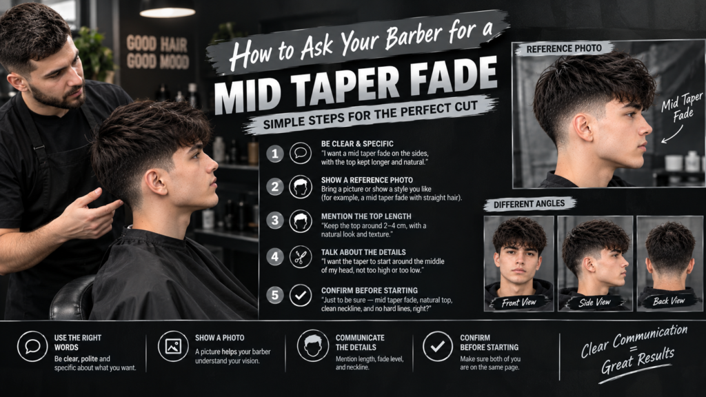 How to Ask Your Barber for a Mid Taper Fade