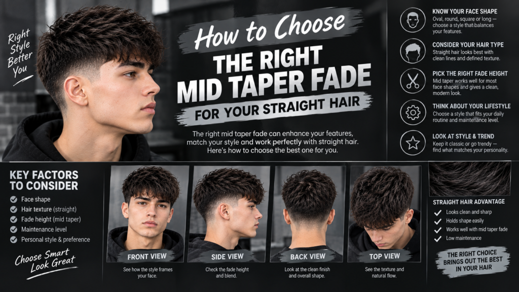 How to Choose the Right Mid Taper Fade for Your Straight Hair