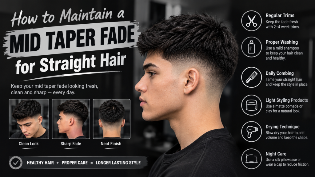 How to Maintain a Mid Taper Fade for Straight Hair