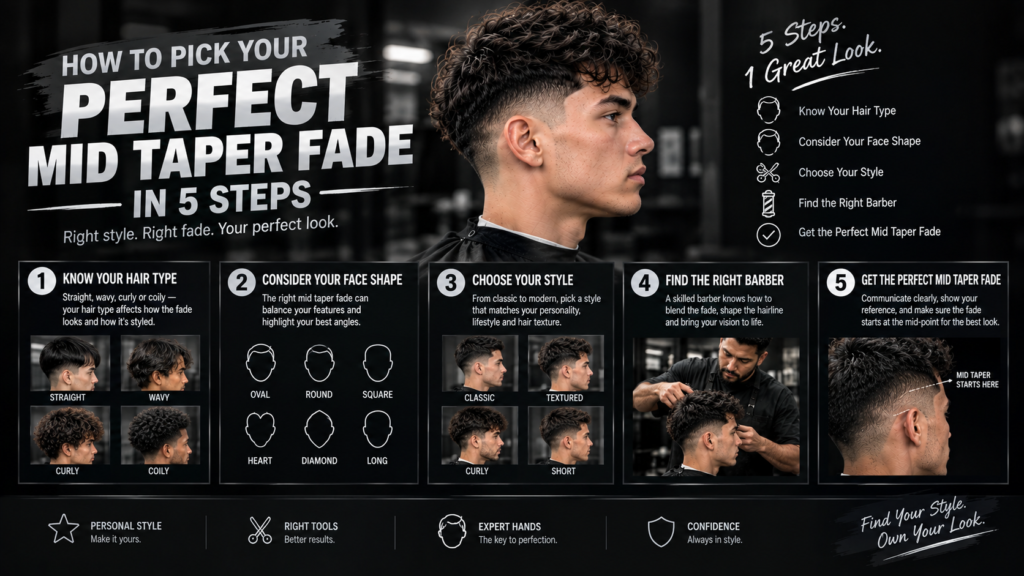 How to Pick Your Perfect Mid Taper Fade in 5 Steps