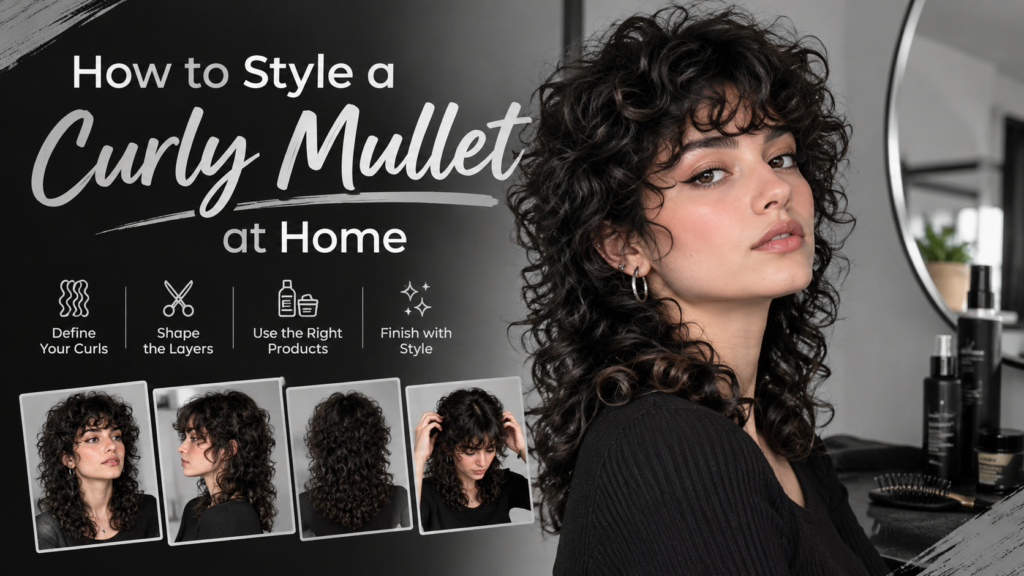 How to Style a Curly Mullet at Home