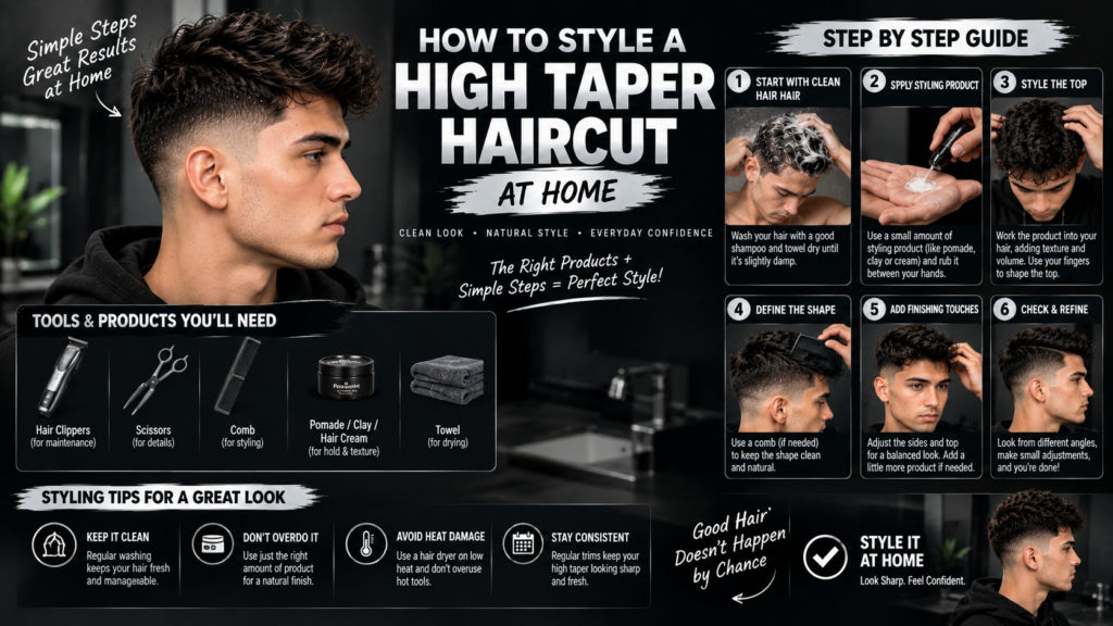 How to Style a High Taper Haircut at Home