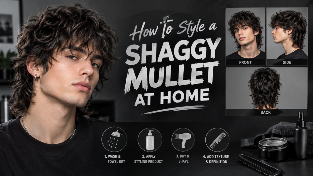 How to Style a Shaggy Mullet at Home