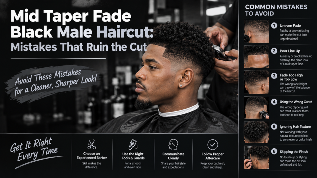 Mid Taper Fade Black Male Haircut Mistakes That Ruin the Cut