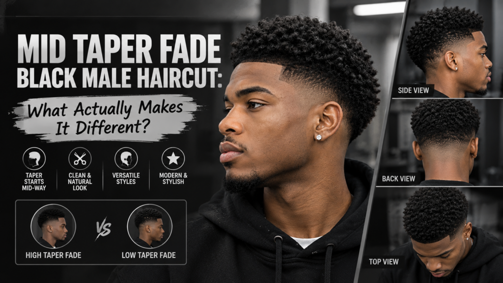 Mid Taper Fade Black Male Haircut What Actually Makes It Different