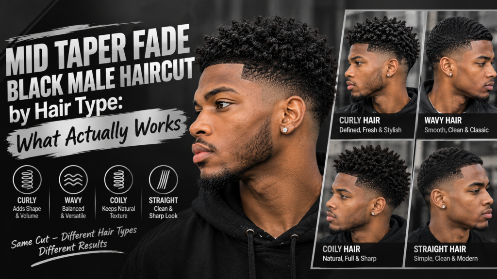 Mid Taper Fade Black Male Haircut by Hair Type What Actually Works 