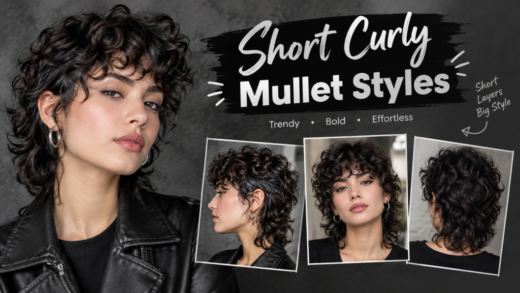 Short Curly Mullet Style