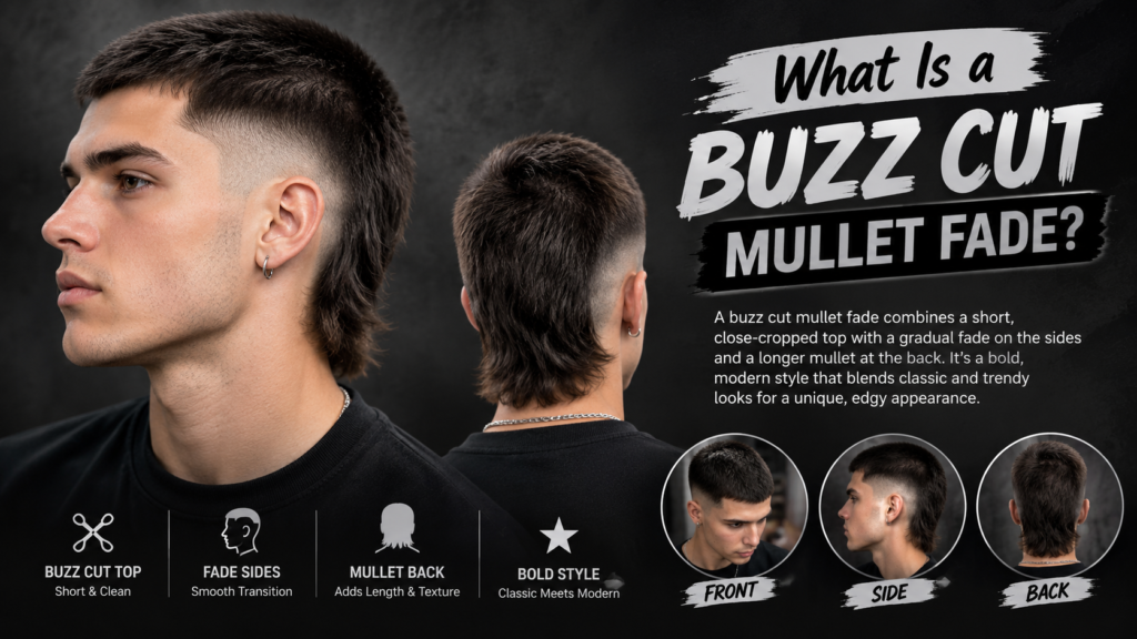 What Is a Buzz Cut Mullet Fade