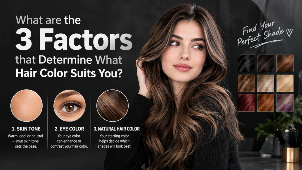 What are the 3 factors that determine what hair color suits you