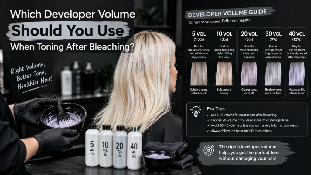 Which Developer Volume Should You Use When Toning After Bleaching